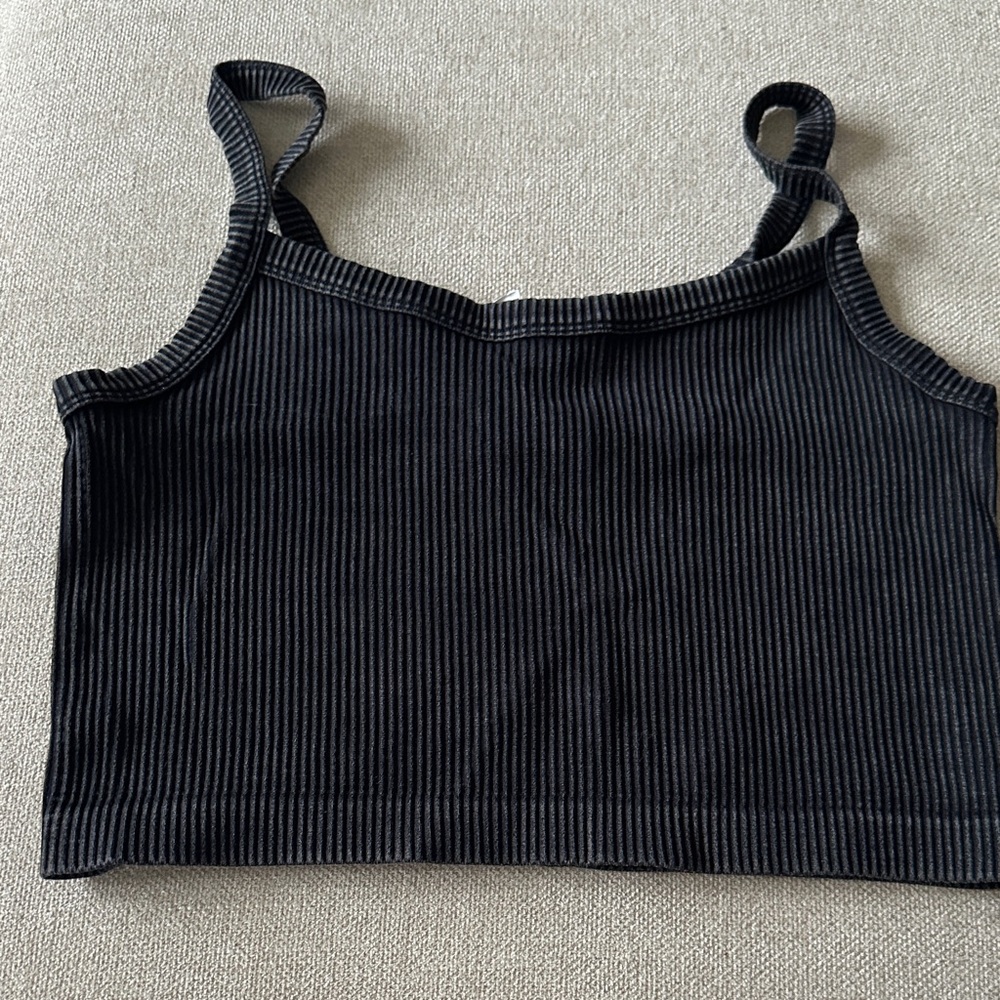 Forever 21 Black Ribbed Tank Top
